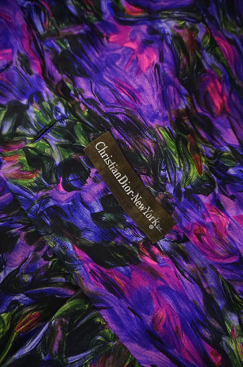 c1958 Christian Dior NY Floral Print Silk Dress & Jacket