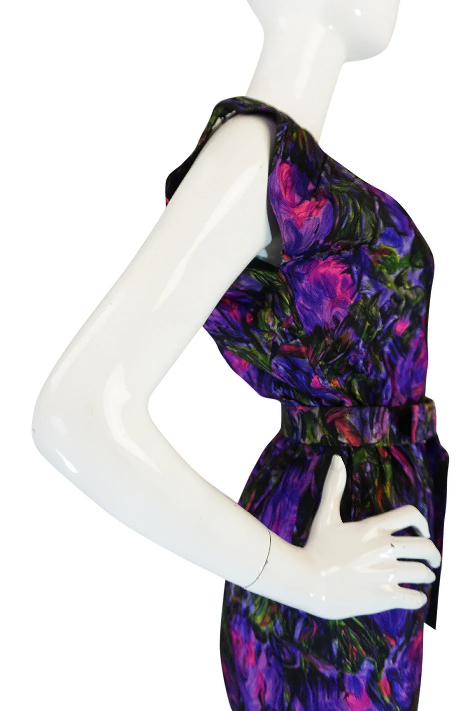 c1958 Christian Dior NY Floral Print Silk Dress & Jacket