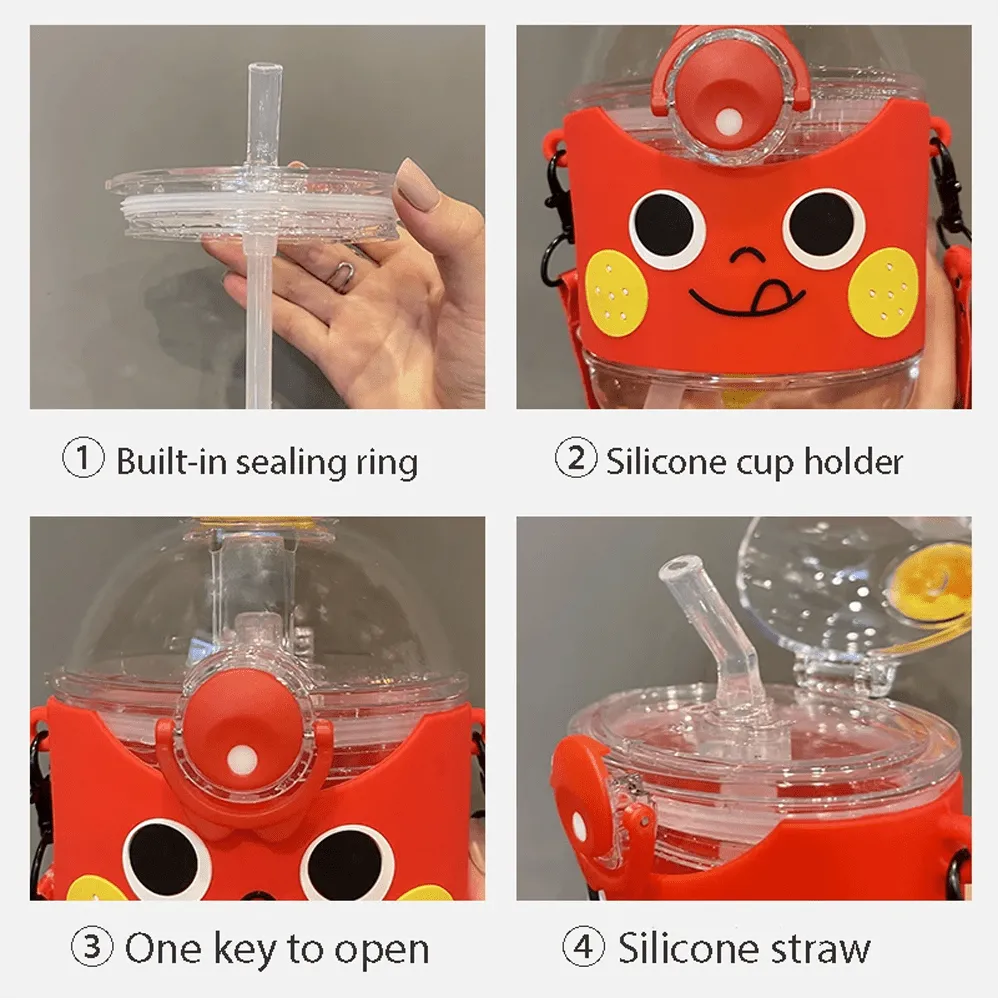 Cartoon French Fries Kids Portable Sippy Water Bottles