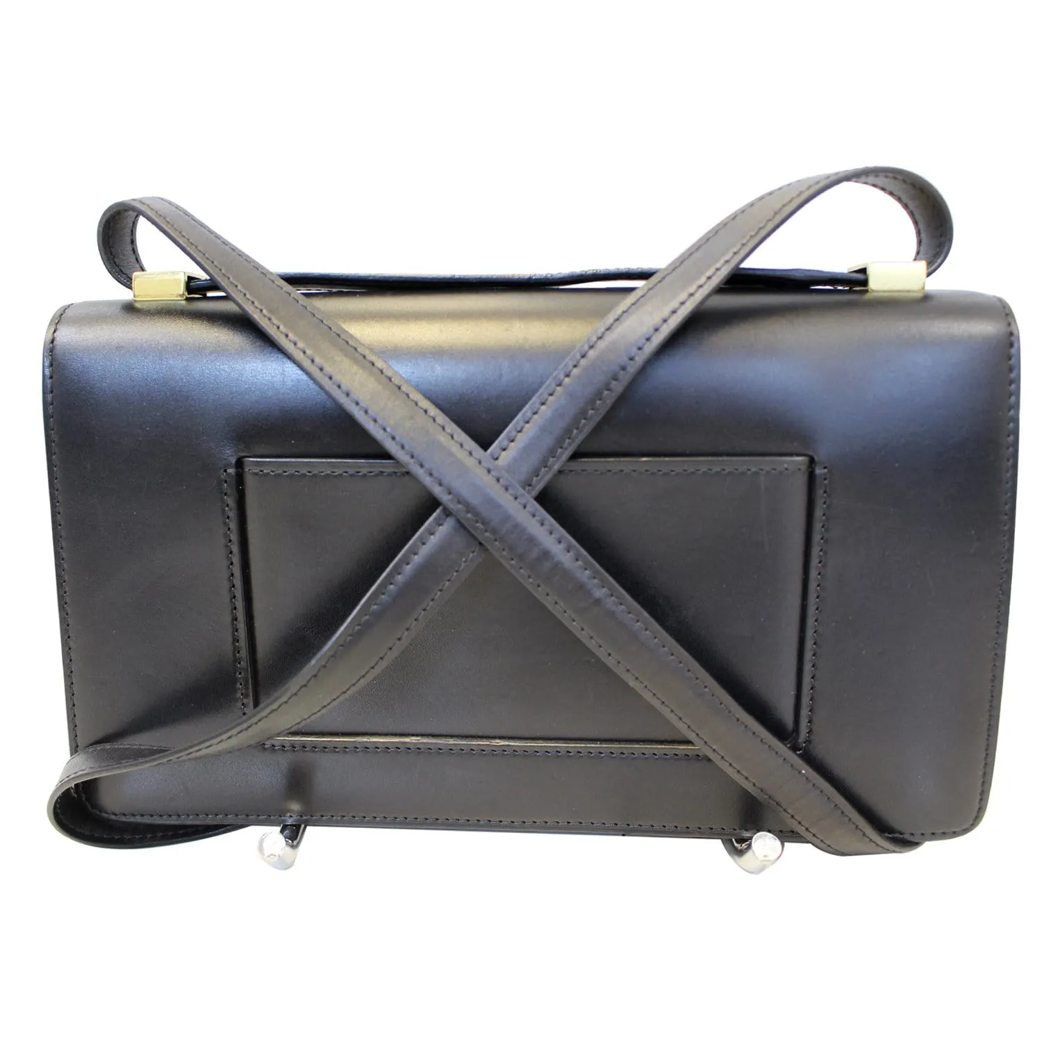 CELINE Bicolor Calfskin Leather Medium Case Shoulder Bag