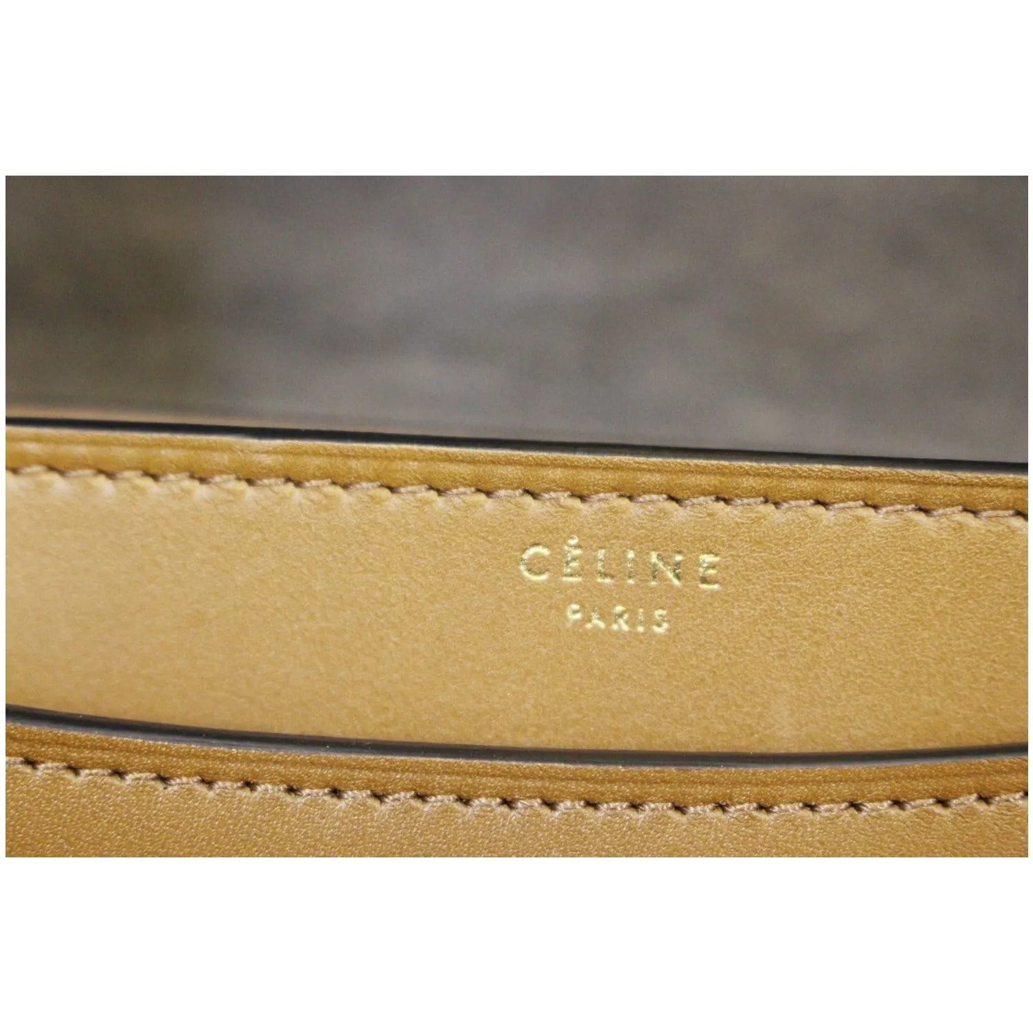 CELINE Bicolor Calfskin Leather Medium Case Shoulder Bag