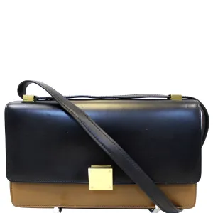 CELINE Bicolor Calfskin Leather Medium Case Shoulder Bag