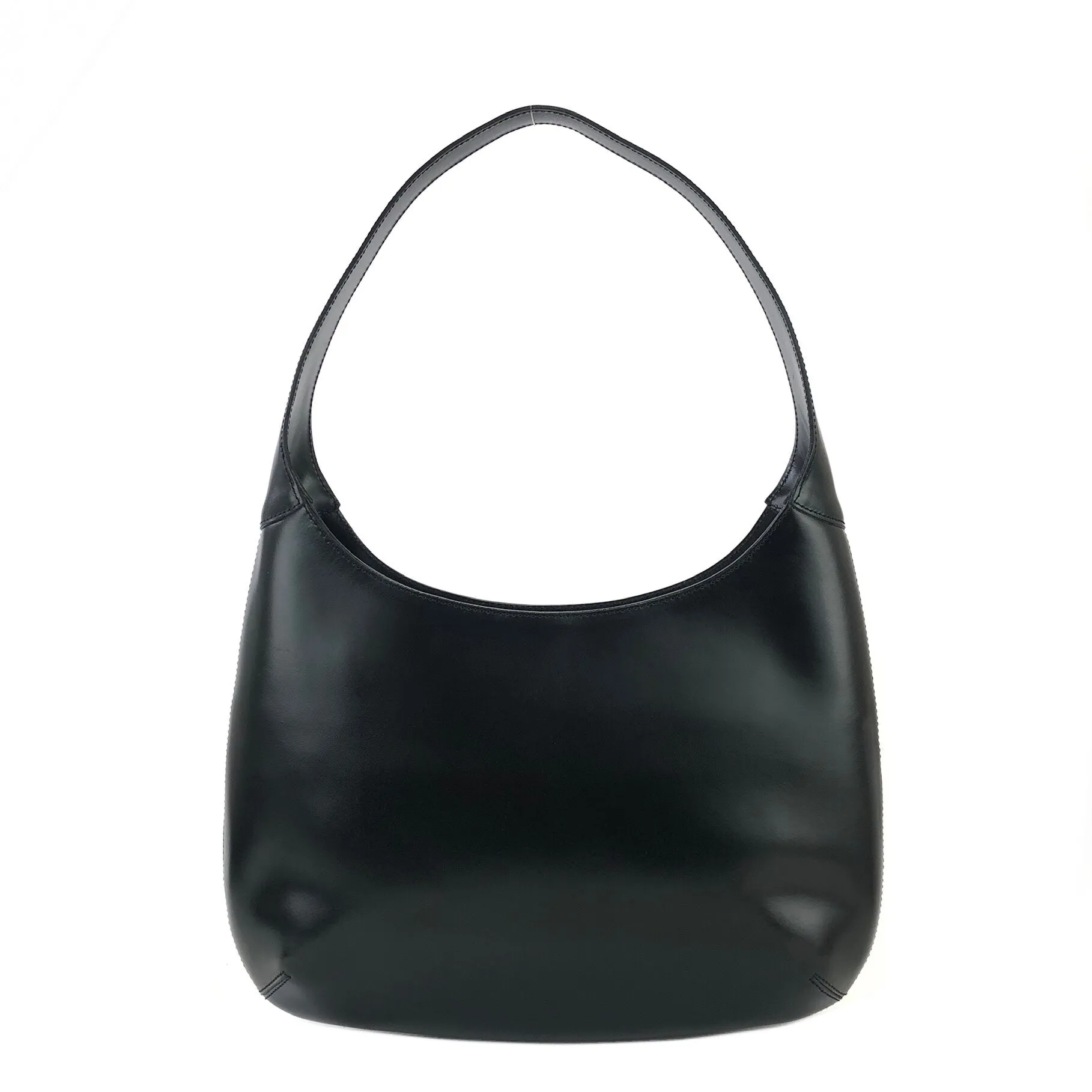 CELINE Logo Hobobag Handbag AVA Black Old Celine vintage tn8fbb