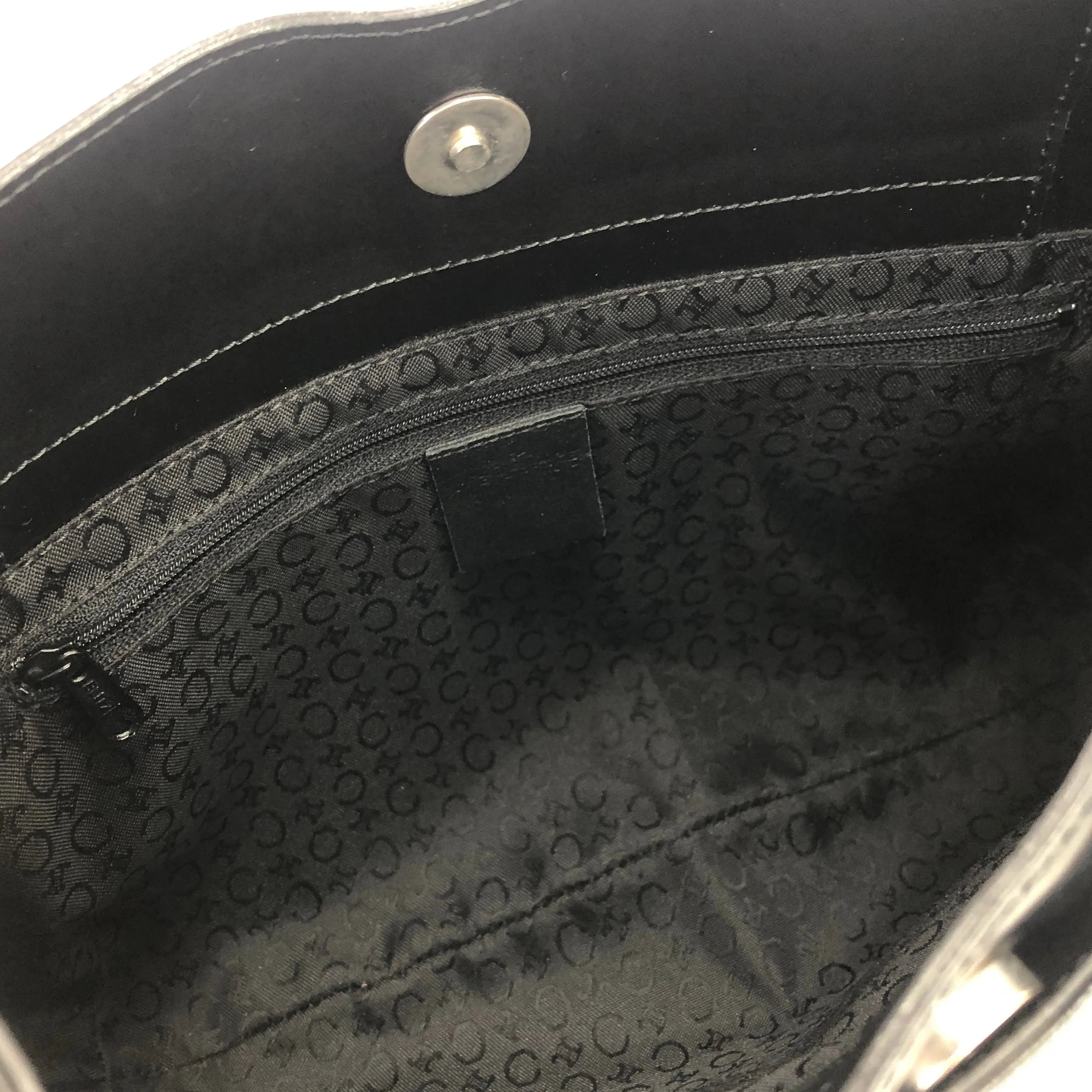 CELINE Logo Hobobag Handbag AVA Black Old Celine vintage tn8fbb