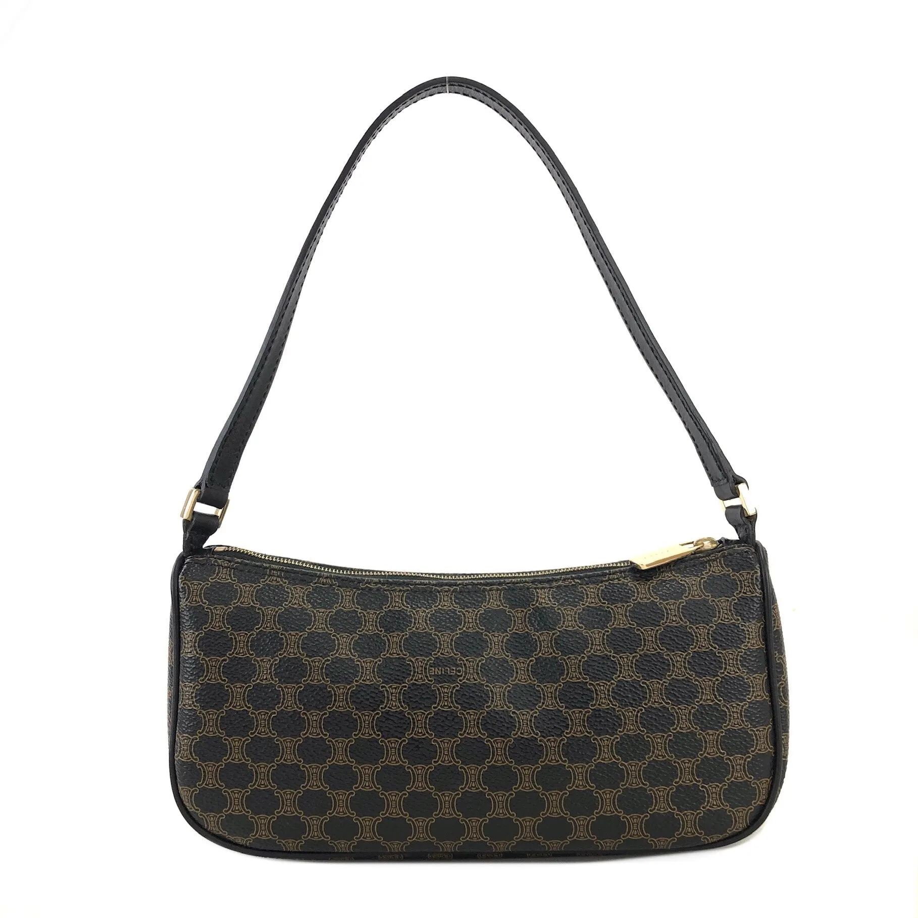 CELINE Macadam Handag Hobobag Black Old Celine Vintage hf3e83