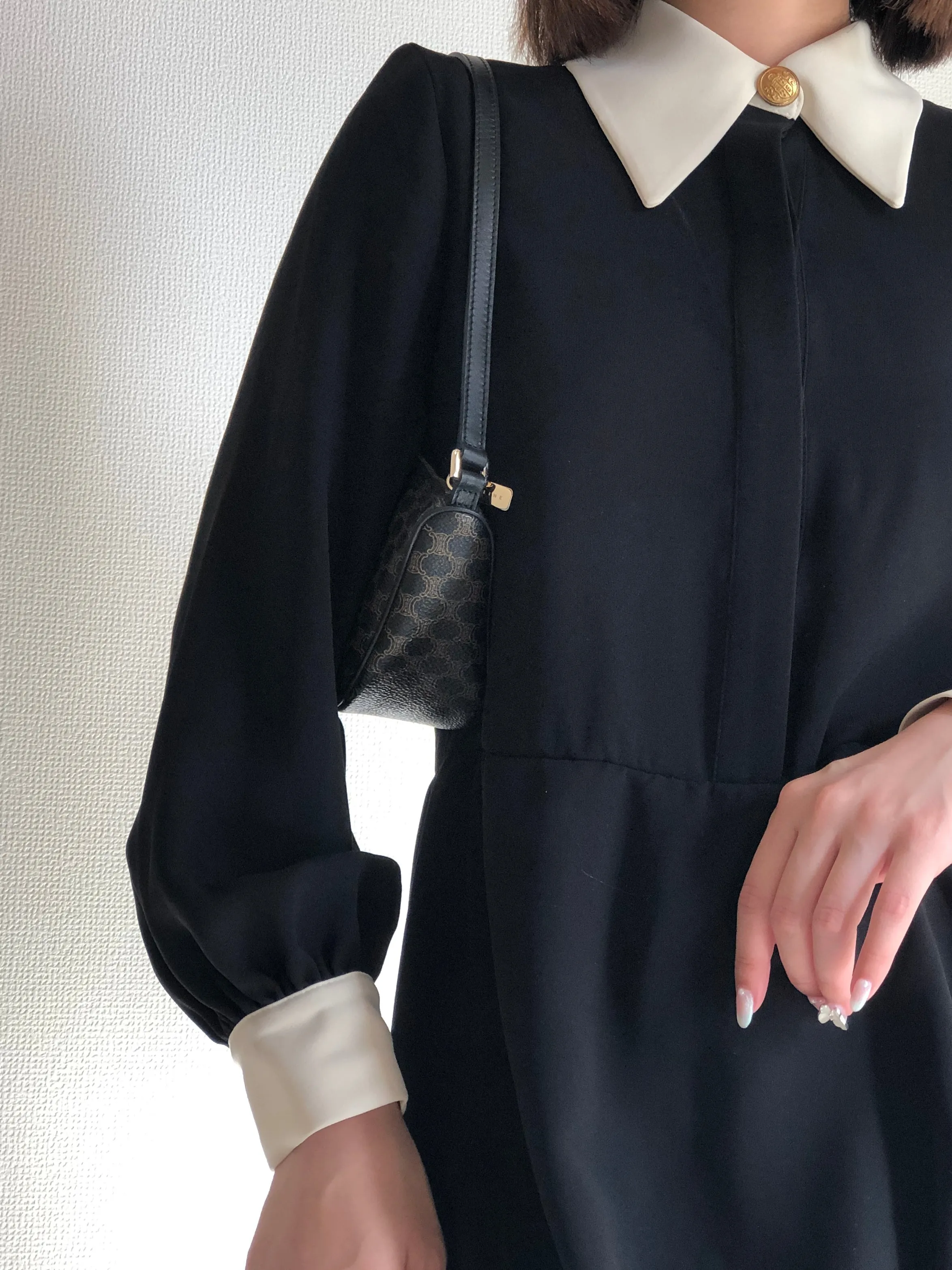 CELINE Macadam Handag Hobobag Black Old Celine Vintage hf3e83