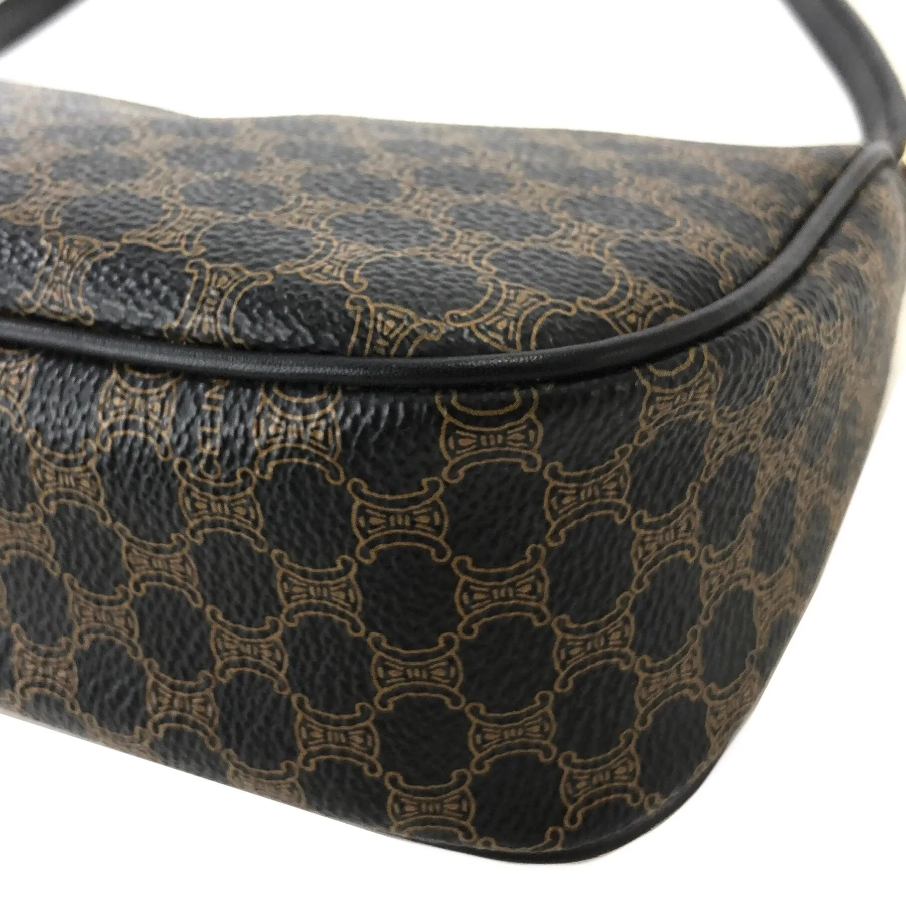 CELINE Macadam Handag Hobobag Black Old Celine Vintage hf3e83