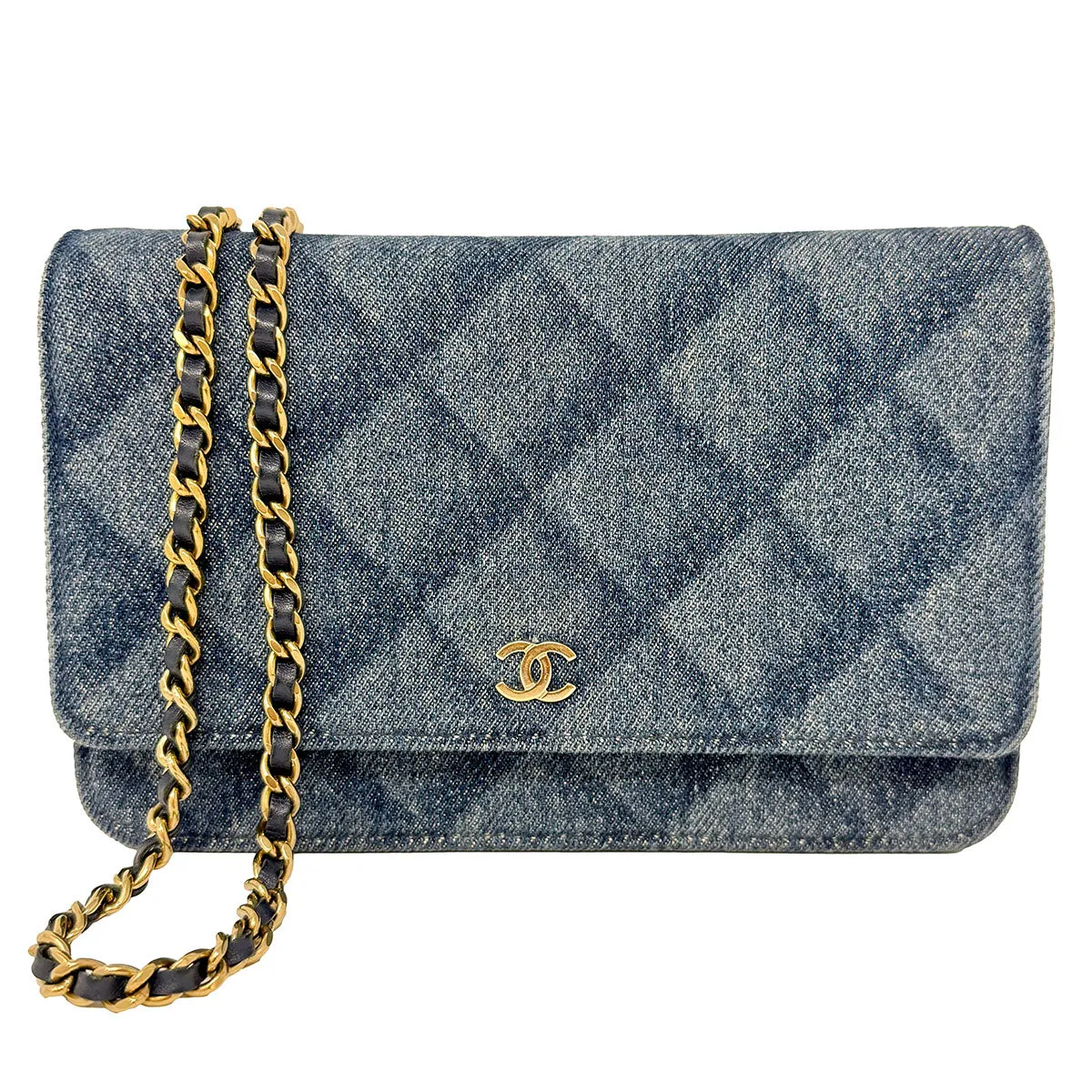 Chanel 2021 Denim Wallet on Chain