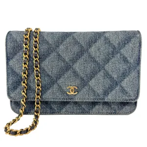 Chanel 2021 Denim Wallet on Chain