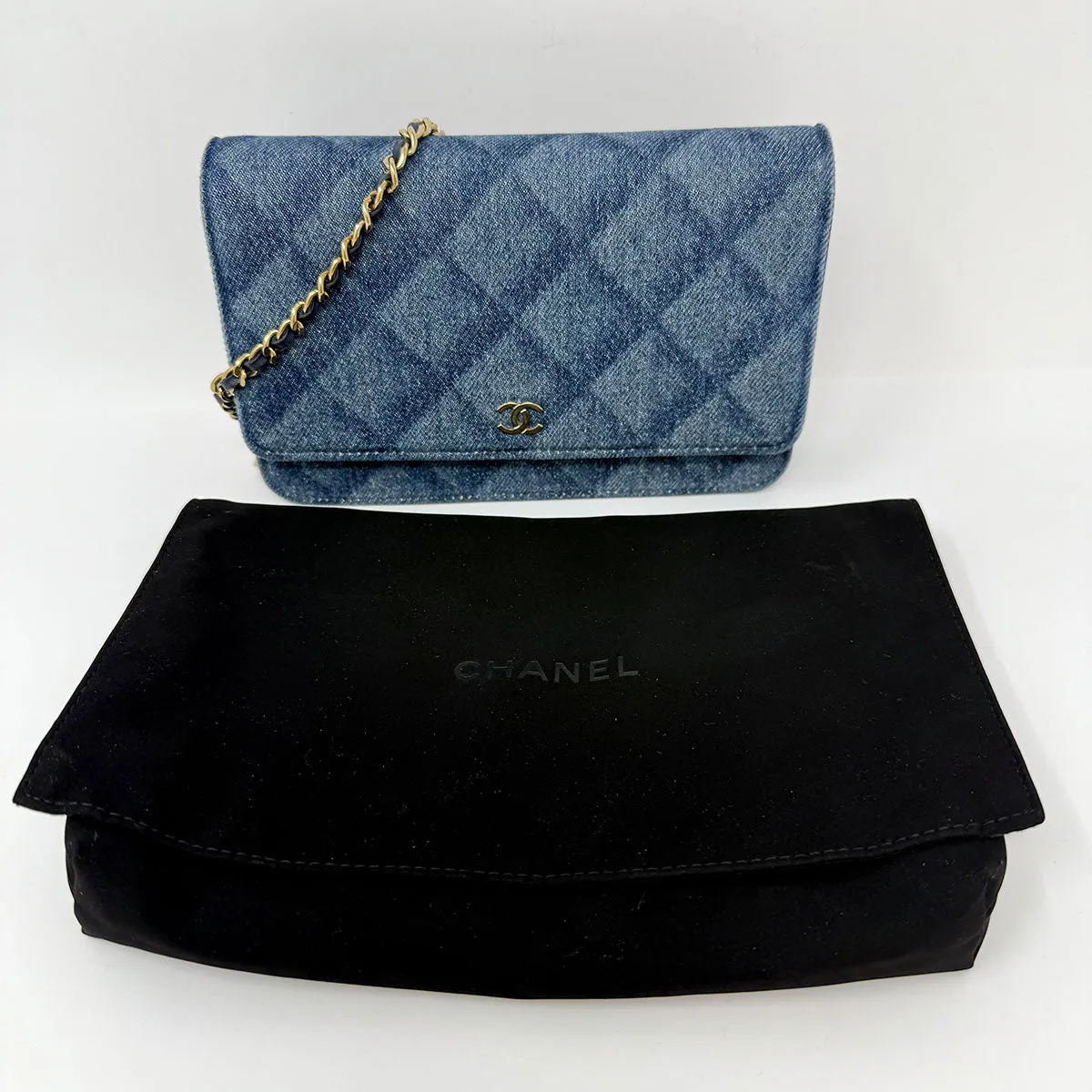 Chanel 2021 Denim Wallet on Chain