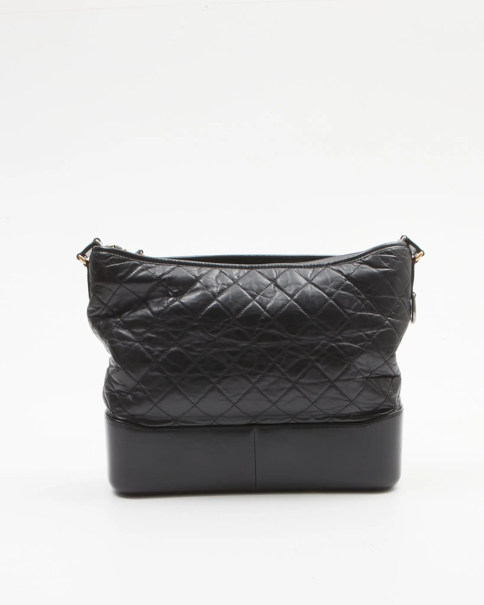 Chanel Black Aged Calfskin Large Hobo Gabrielle Bag