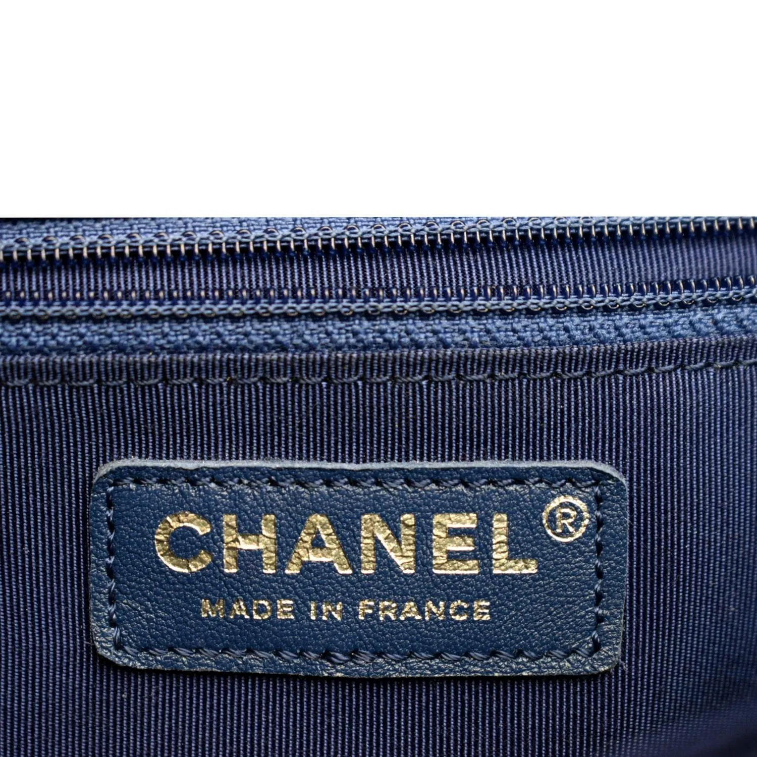 CHANEL Boy Flap Calf Leather Crossbody Bag Blue