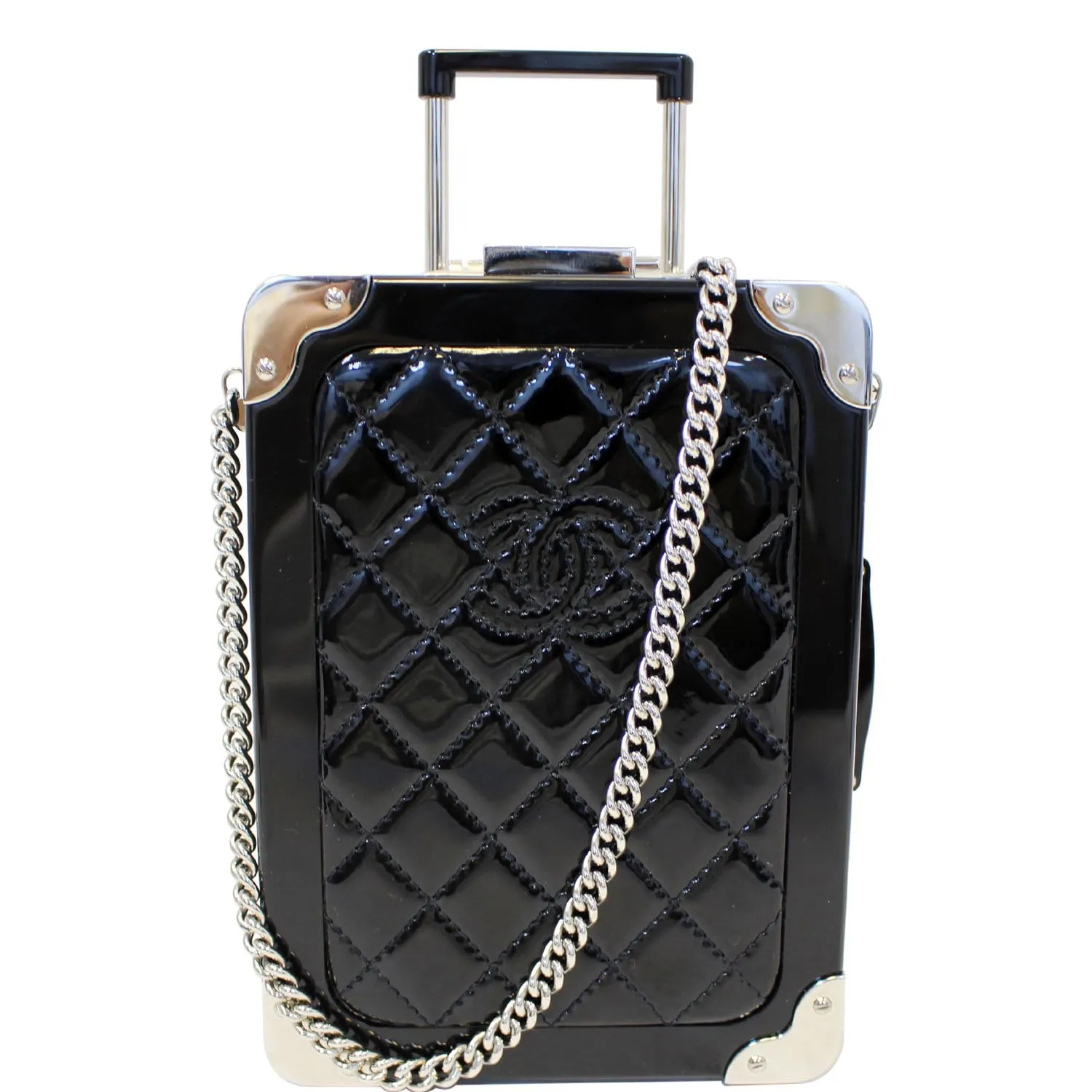 CHANEL Evening In The Air Mini Trolley Minaudiere Crossbody Bag Black