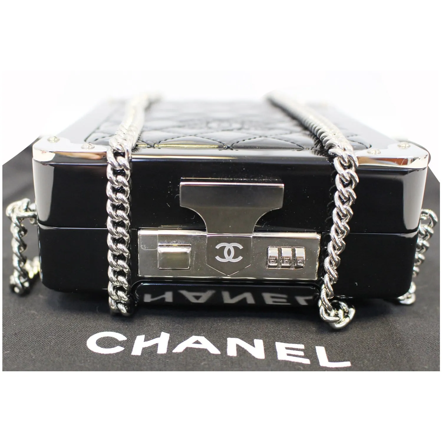 CHANEL Evening In The Air Mini Trolley Minaudiere Crossbody Bag Black