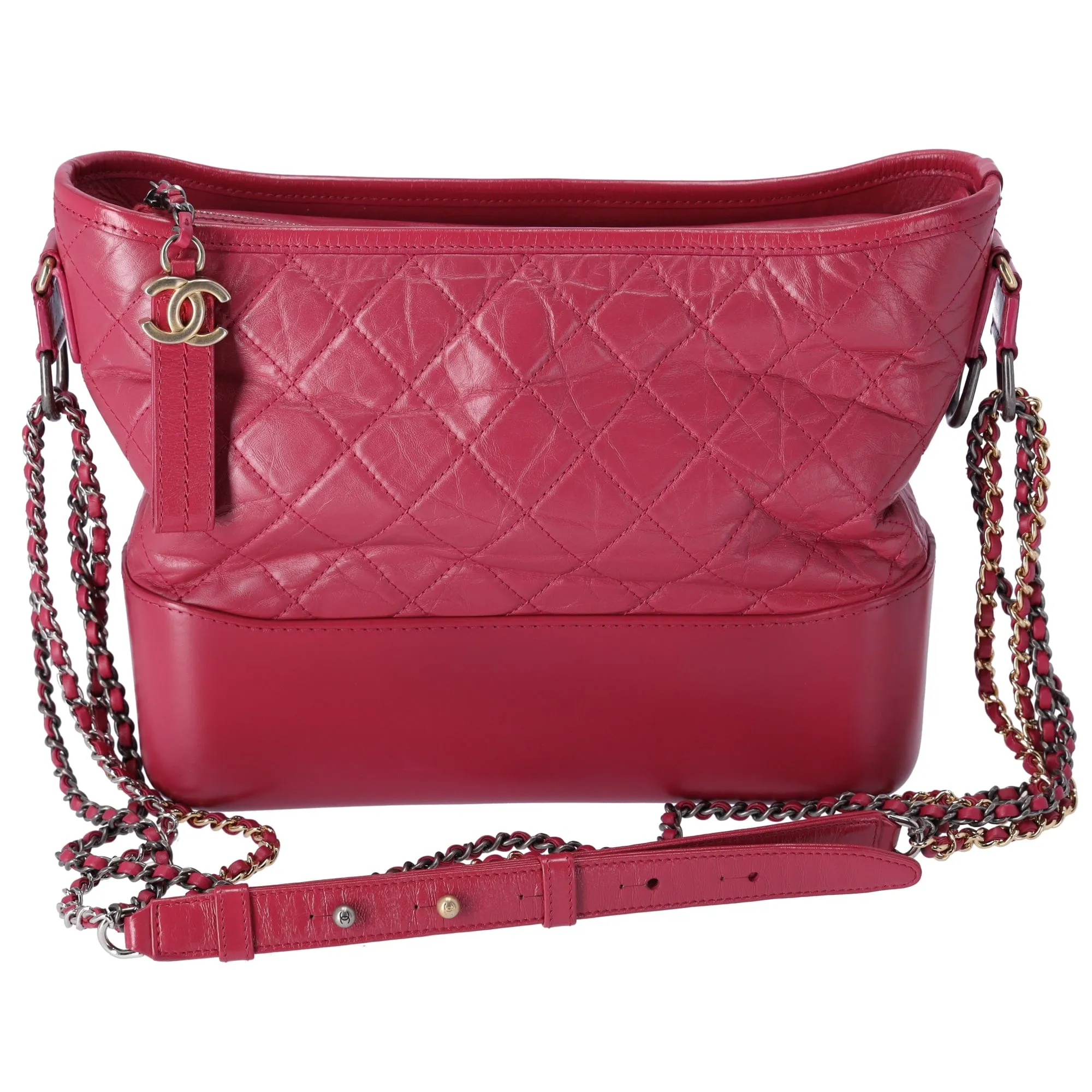 CHANEL Gabrielle Large Hobo Bag Shoulder Bag A93824 Pink Aged Calfskin