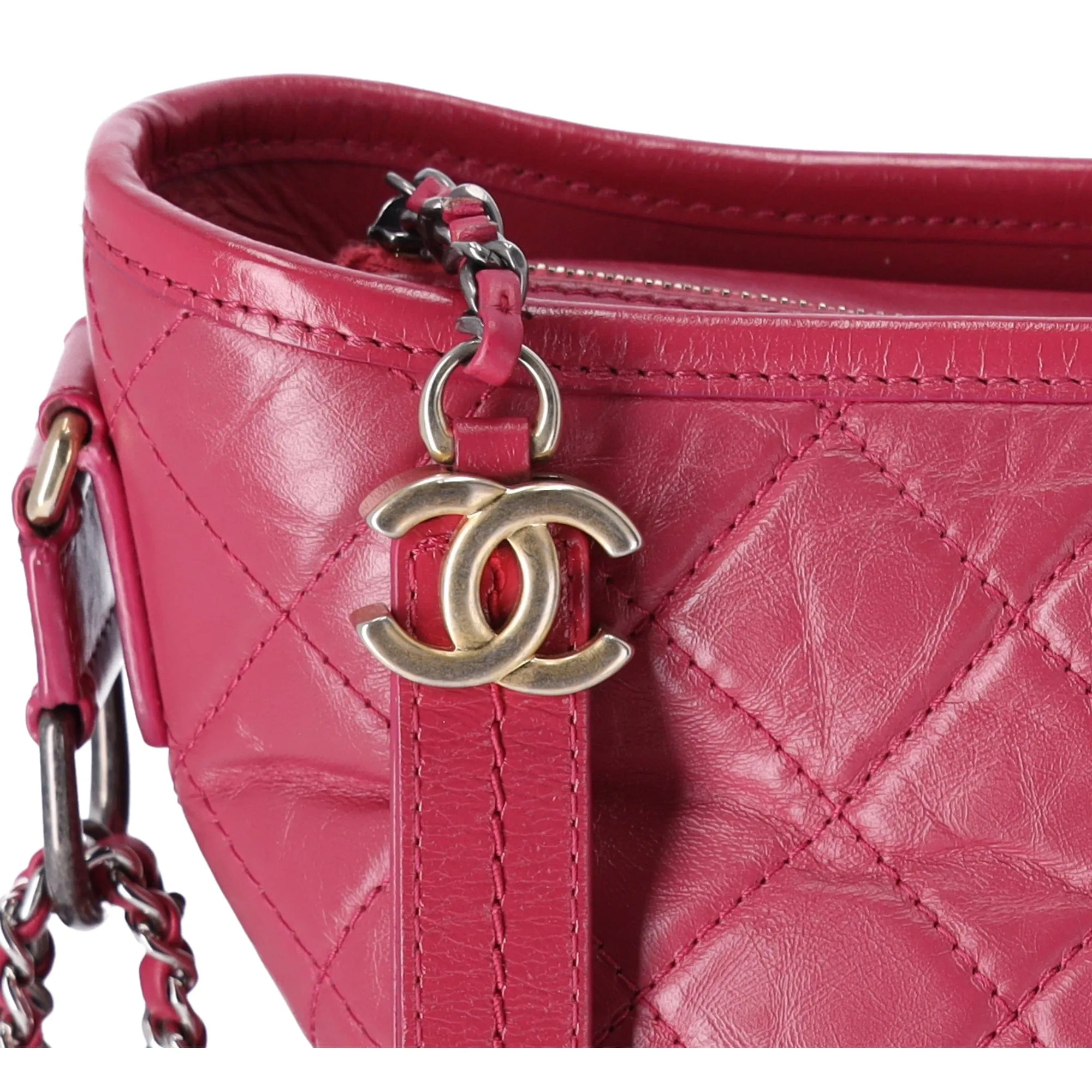 CHANEL Gabrielle Large Hobo Bag Shoulder Bag A93824 Pink Aged Calfskin