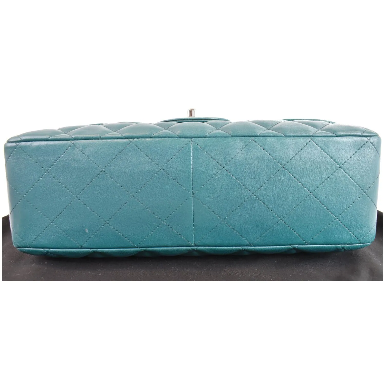CHANEL Jumbo Classic Single Flap Lambskin Crossbody Bag Teal