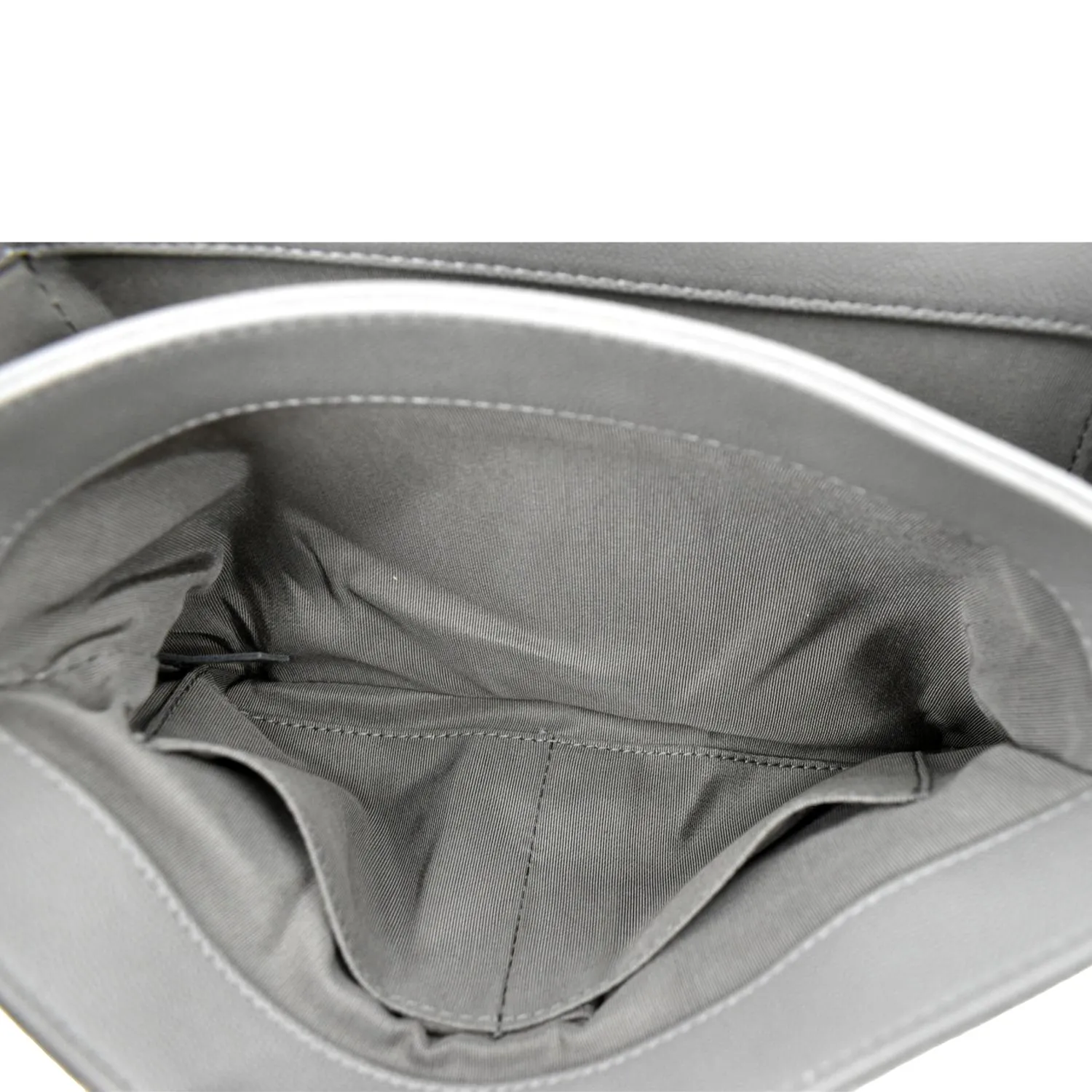 CHANEL Lady Coco Flap Suede Caviar Leather Crossbody Bag Gray