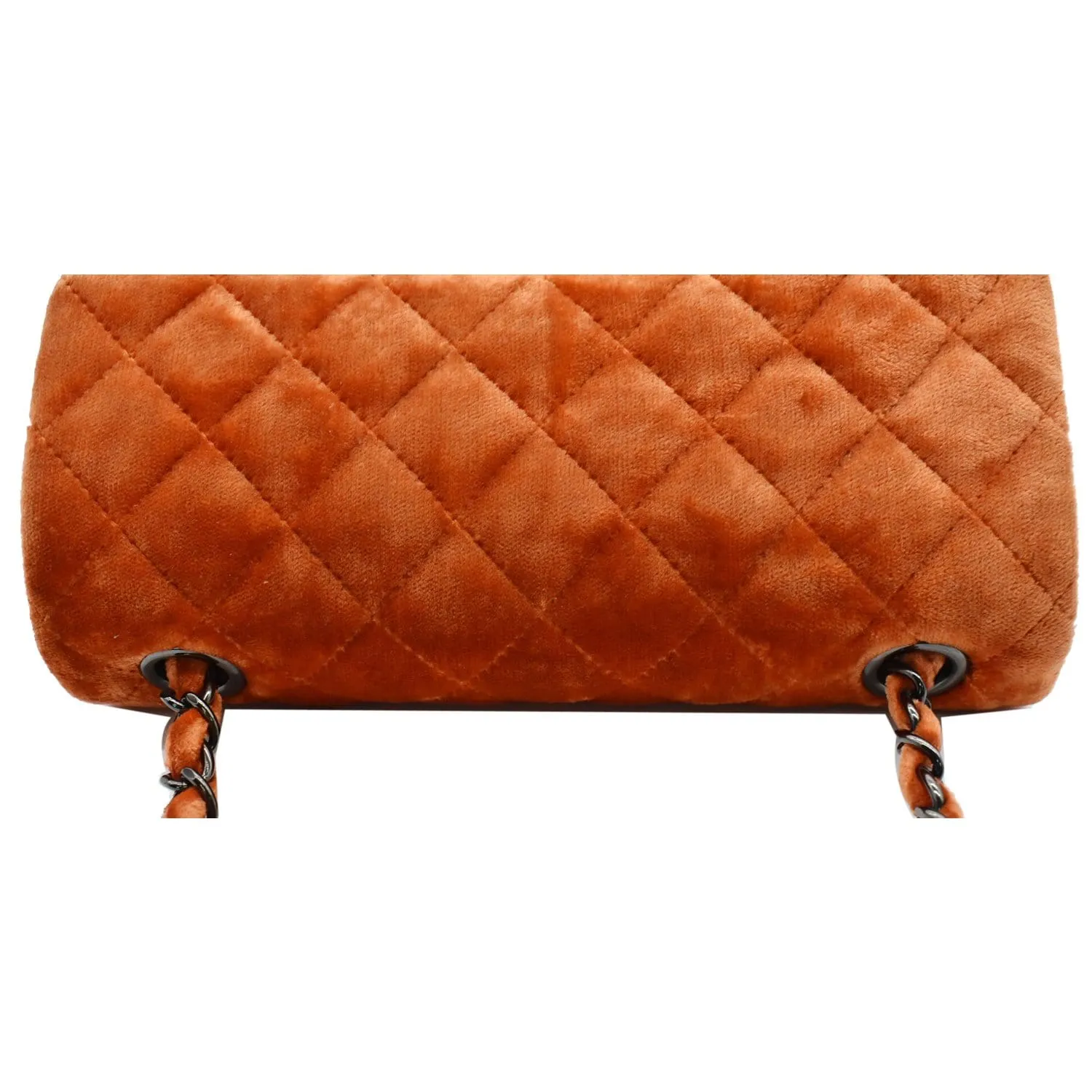 CHANEL Small Flap Quilted Velvet Crossbody Bag Coral - 25% OFF
