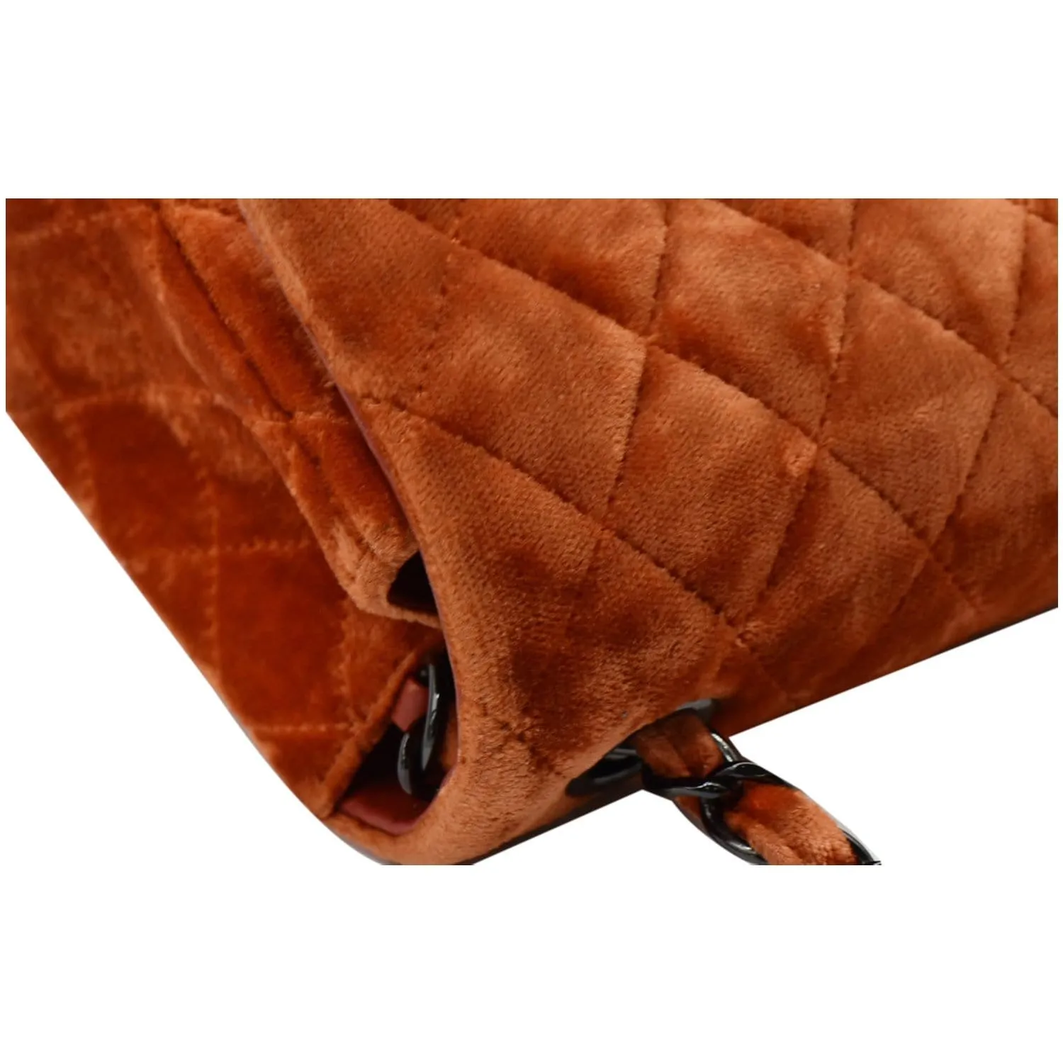 CHANEL Small Flap Quilted Velvet Crossbody Bag Coral - 25% OFF