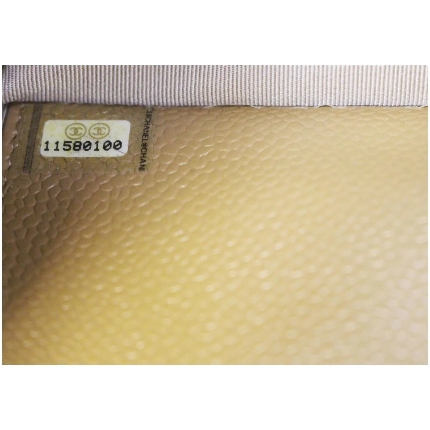 CHANEL Timeless WOC Caviar Leather Clutch Crossbody Bag Beige