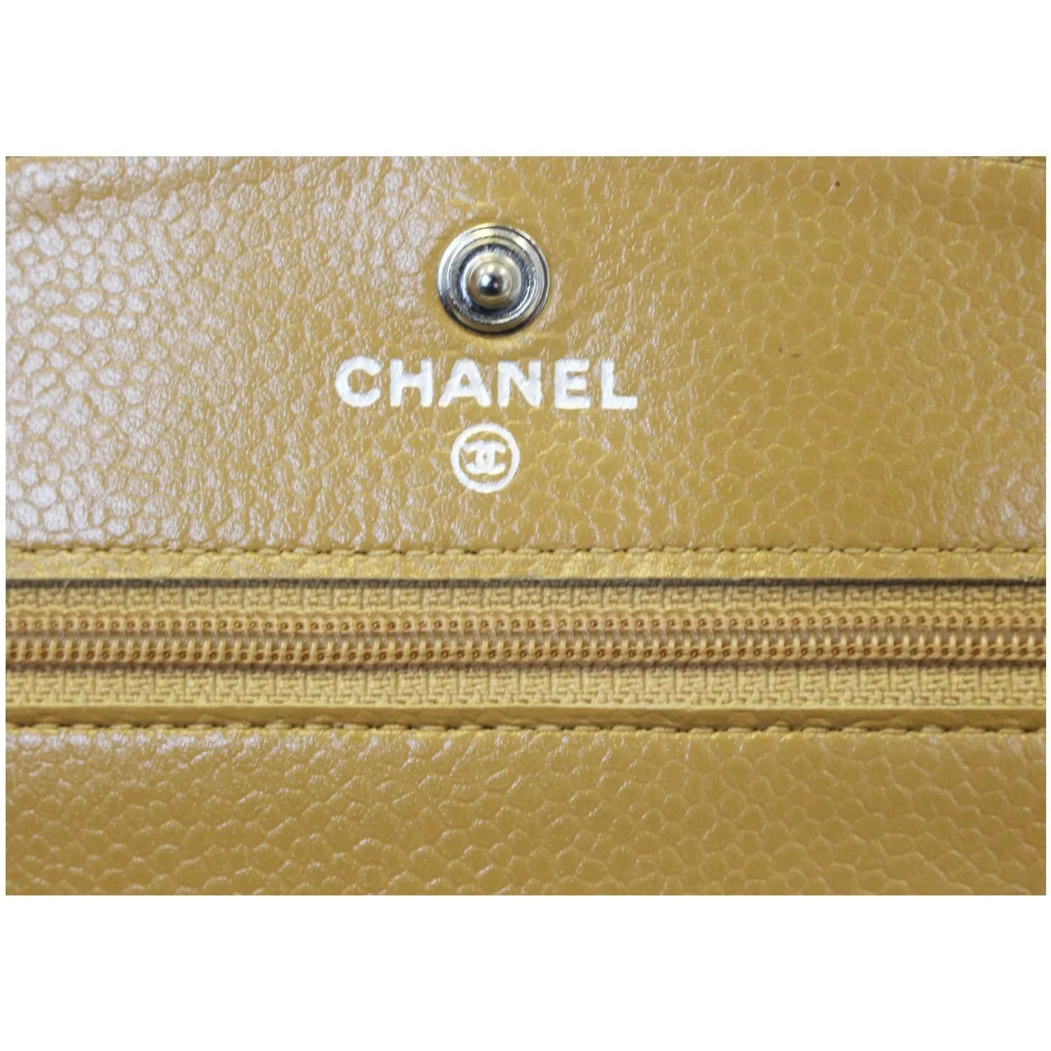 CHANEL Timeless WOC Caviar Leather Clutch Crossbody Bag Beige