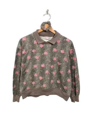 Cheetah Rose Cropped Sweater Set (L)