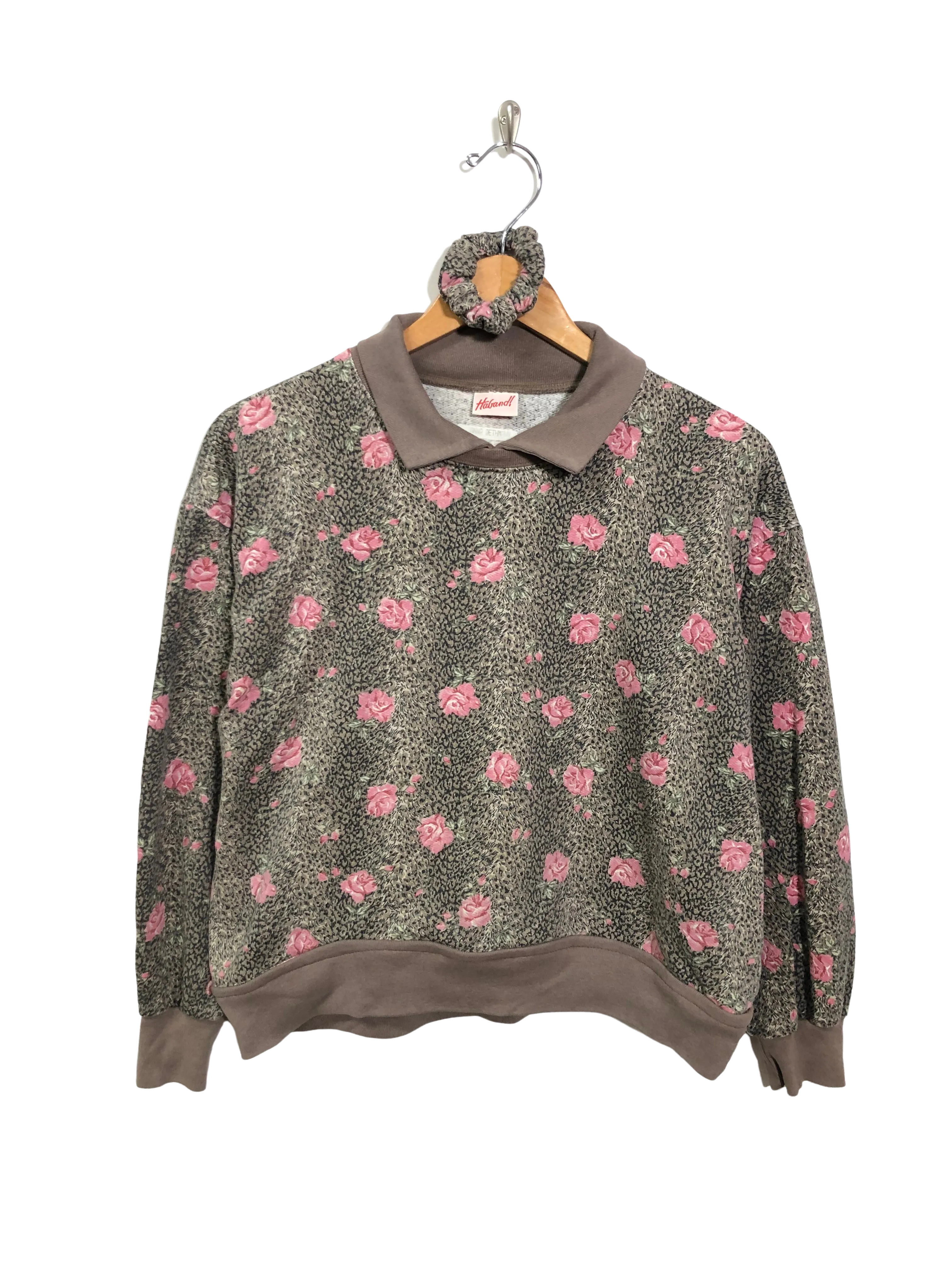 Cheetah Rose Cropped Sweater Set (L)
