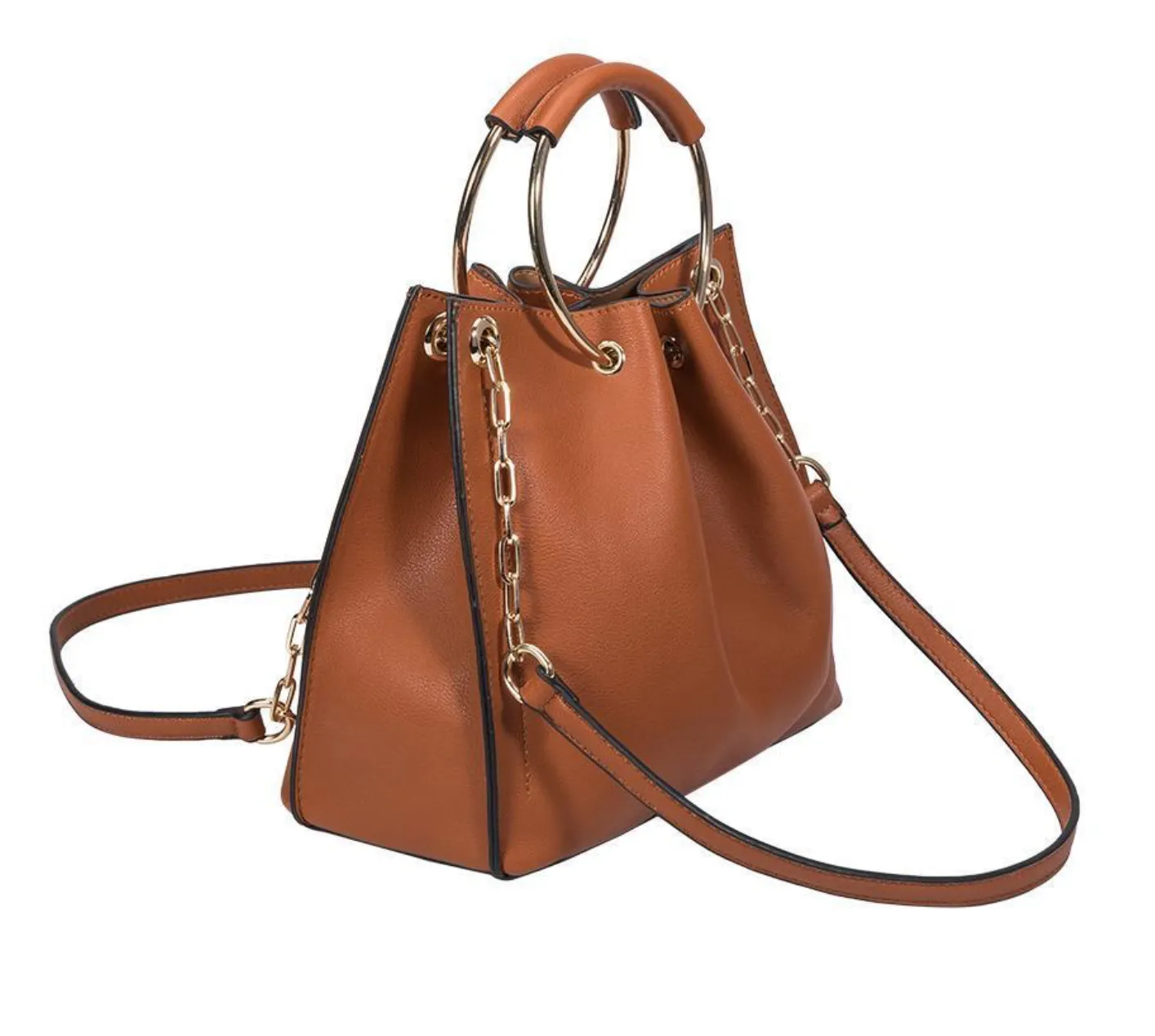 Chelsea Black Shoulder/Bucket Bag