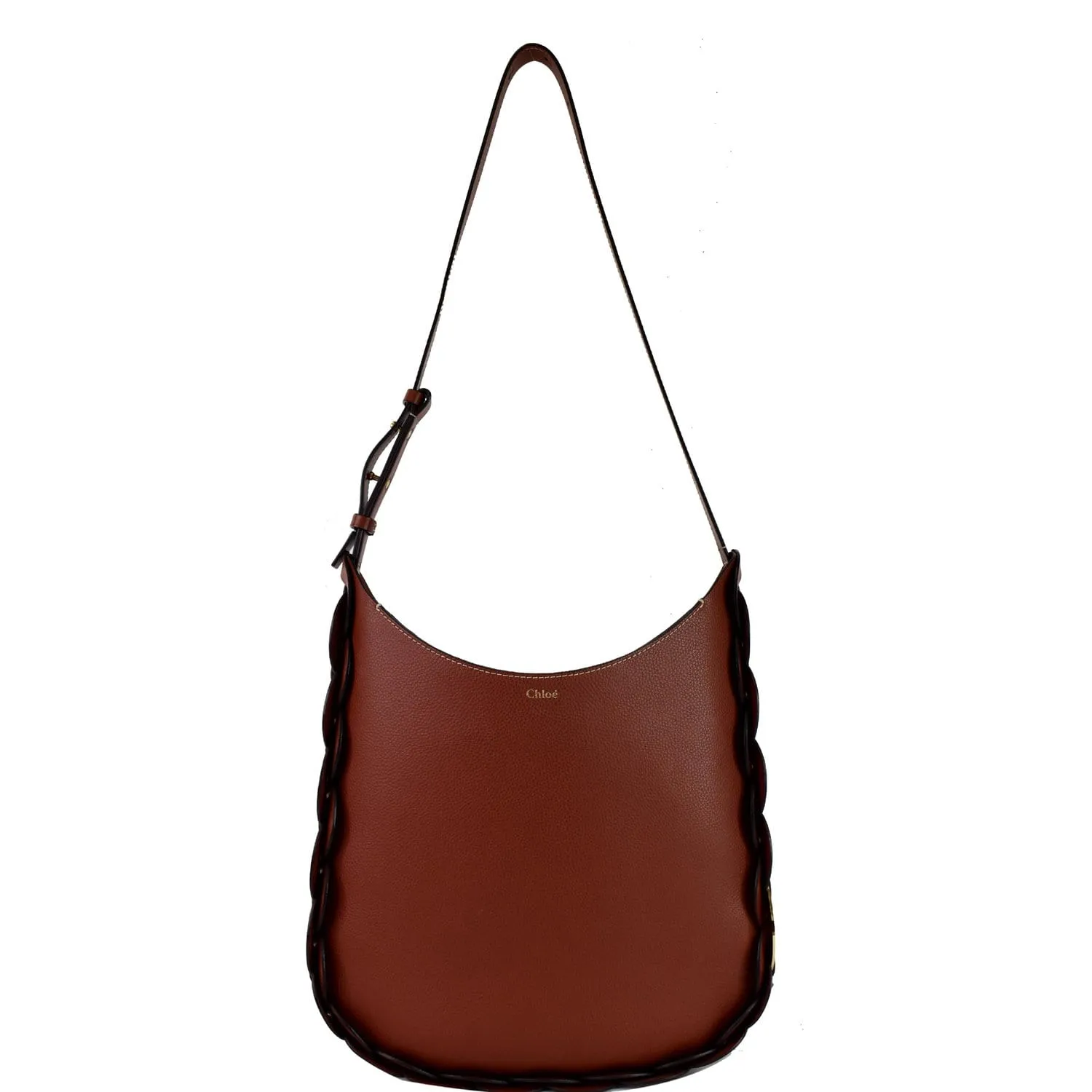 CHLOE Darryl large Grain Leather Hobo/Shoulder Bag Brown