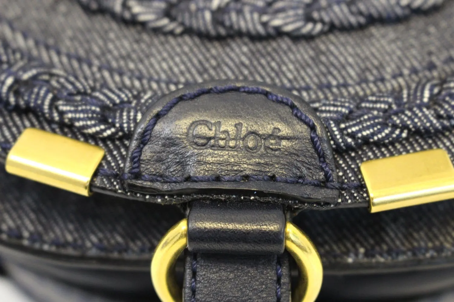 CHLOE Denim Marcie Mini Crossbody Bag