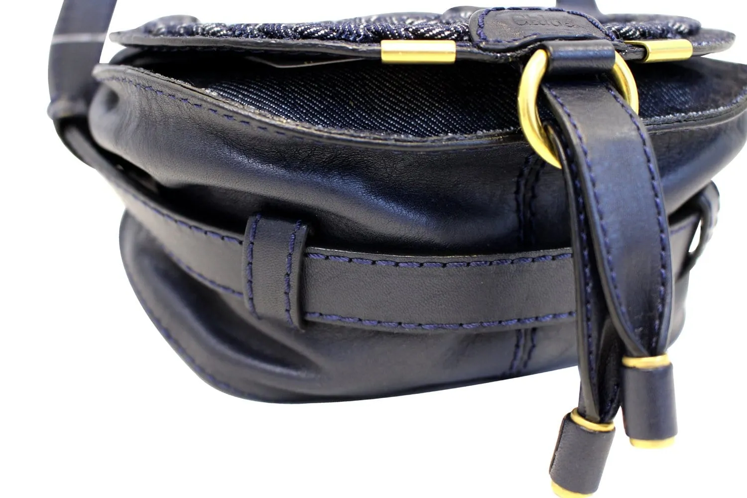 CHLOE Denim Marcie Mini Crossbody Bag