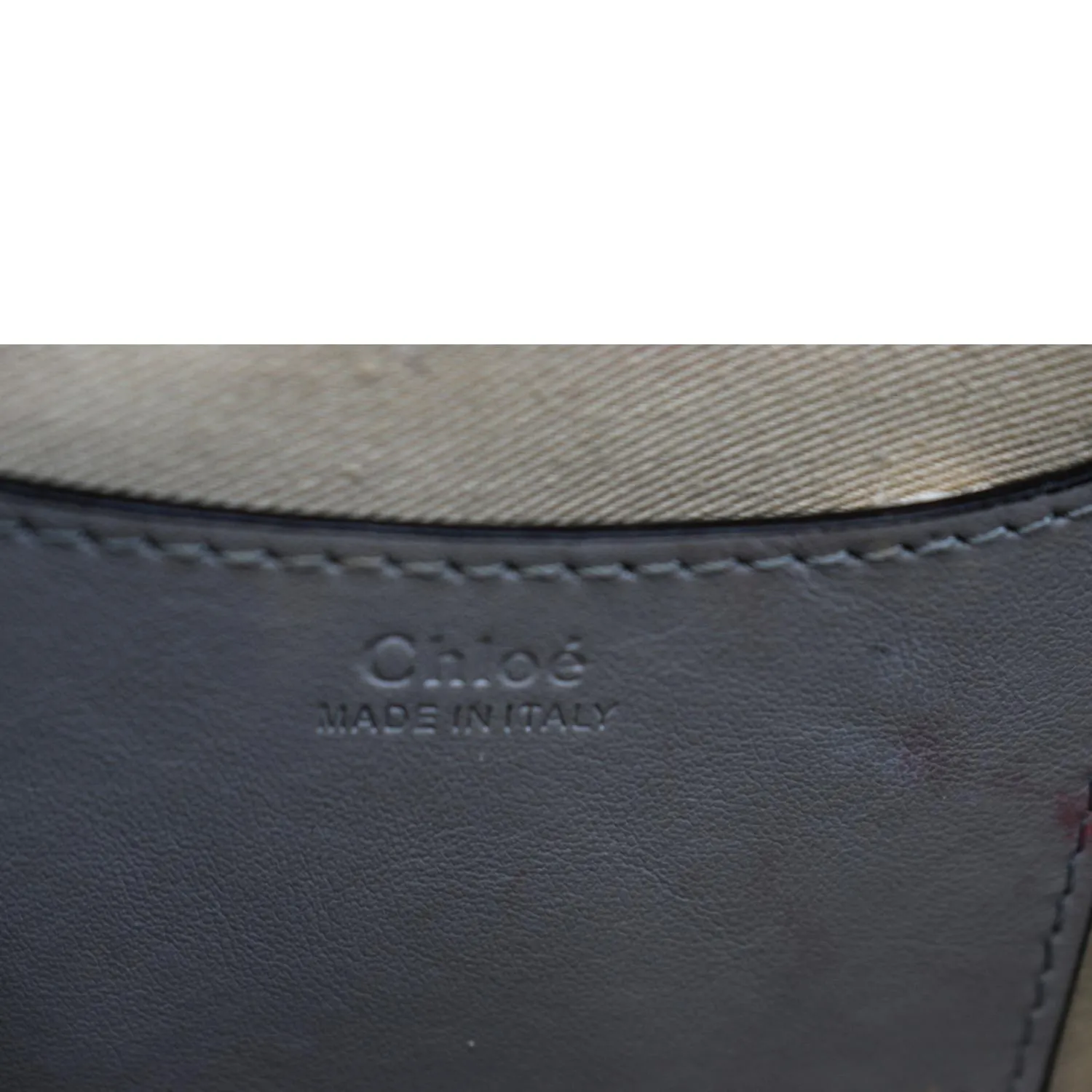 CHLOE Tess Hobo Crocodile Embossed Leather Crossbody Bag Gray