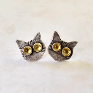 Chloeography - Earrings - Laser Eyes Cat Studs (Assorted Designs)
