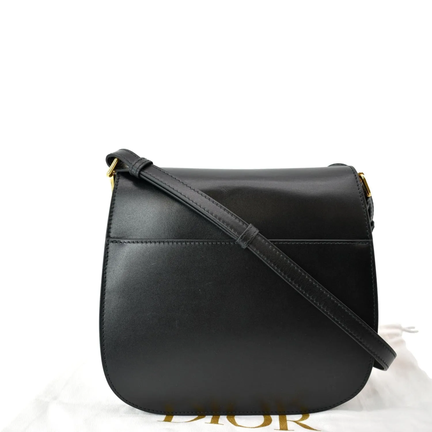 CHRISTIAN DIOR Bobby Frame Calfskin Leather Crossbody Bag Black