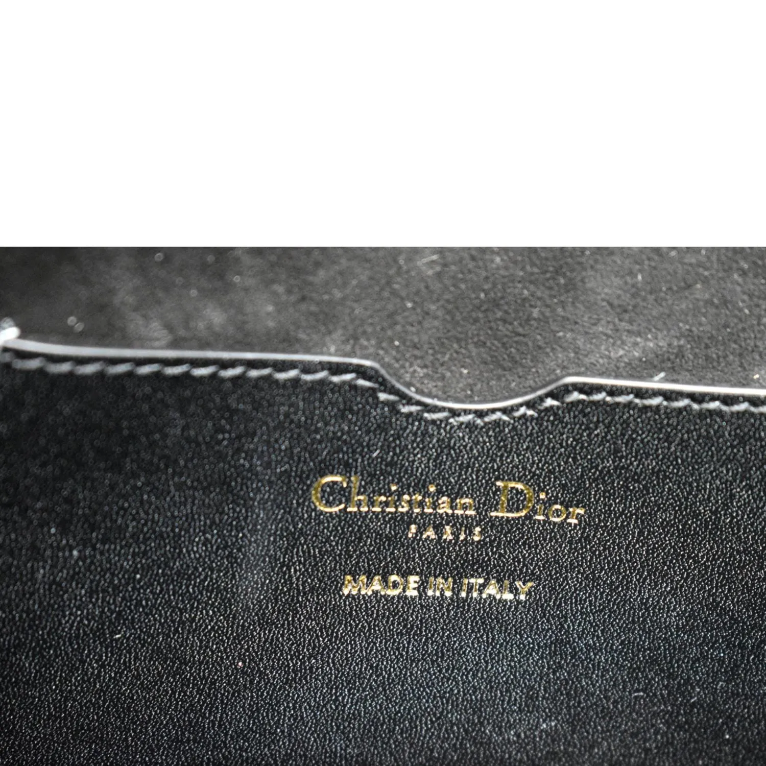 CHRISTIAN DIOR Bobby Frame Calfskin Leather Crossbody Bag Black