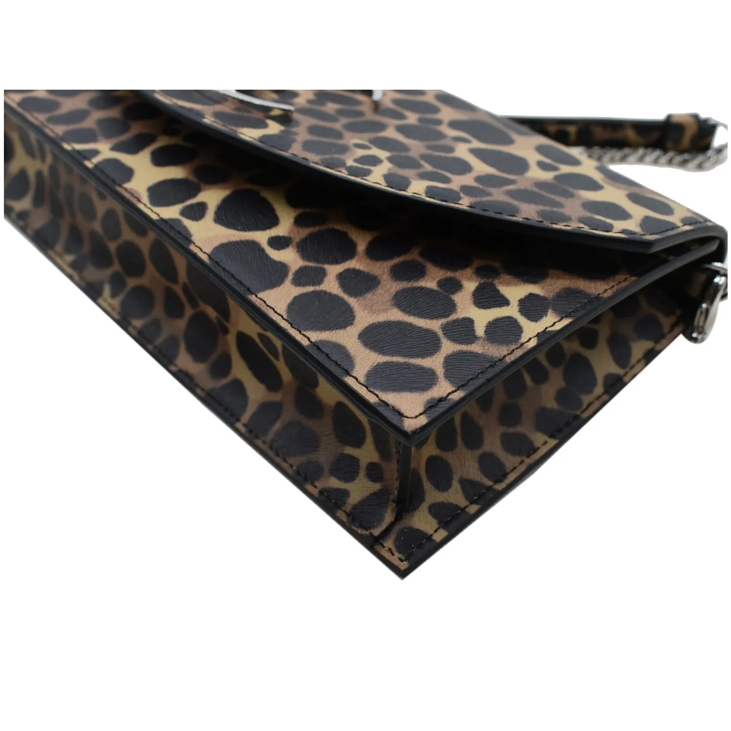 CHRISTIAN LOUBOUTIN Loubi54 Animal Print Embossed Leather Crossbody Bag Brown