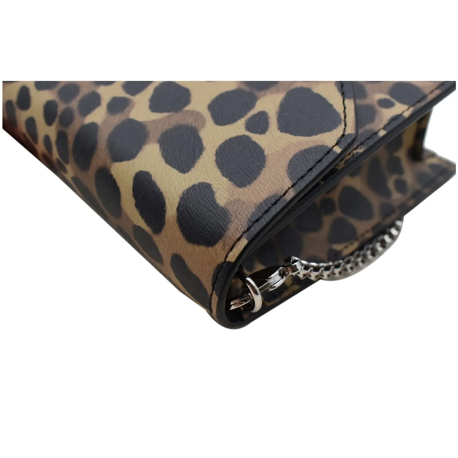 CHRISTIAN LOUBOUTIN Loubi54 Animal Print Embossed Leather Crossbody Bag Brown