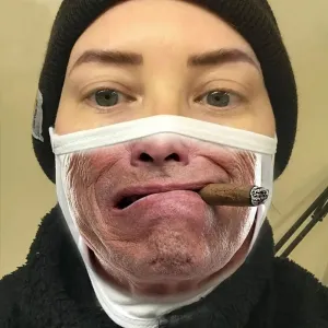 Cigar Smoking Washable Halloween Face Mask (#t006)