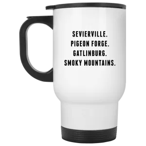 City Names - 14 oz. White Travel Mug