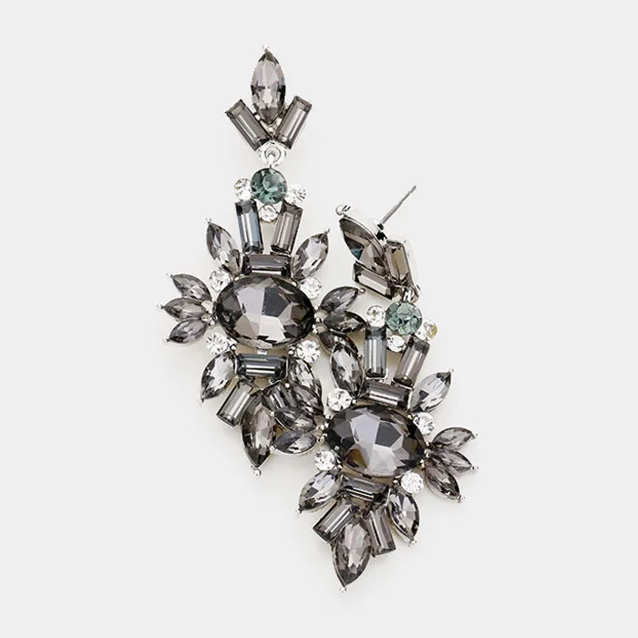 Clear Crystal Drop Earrings  | 237267