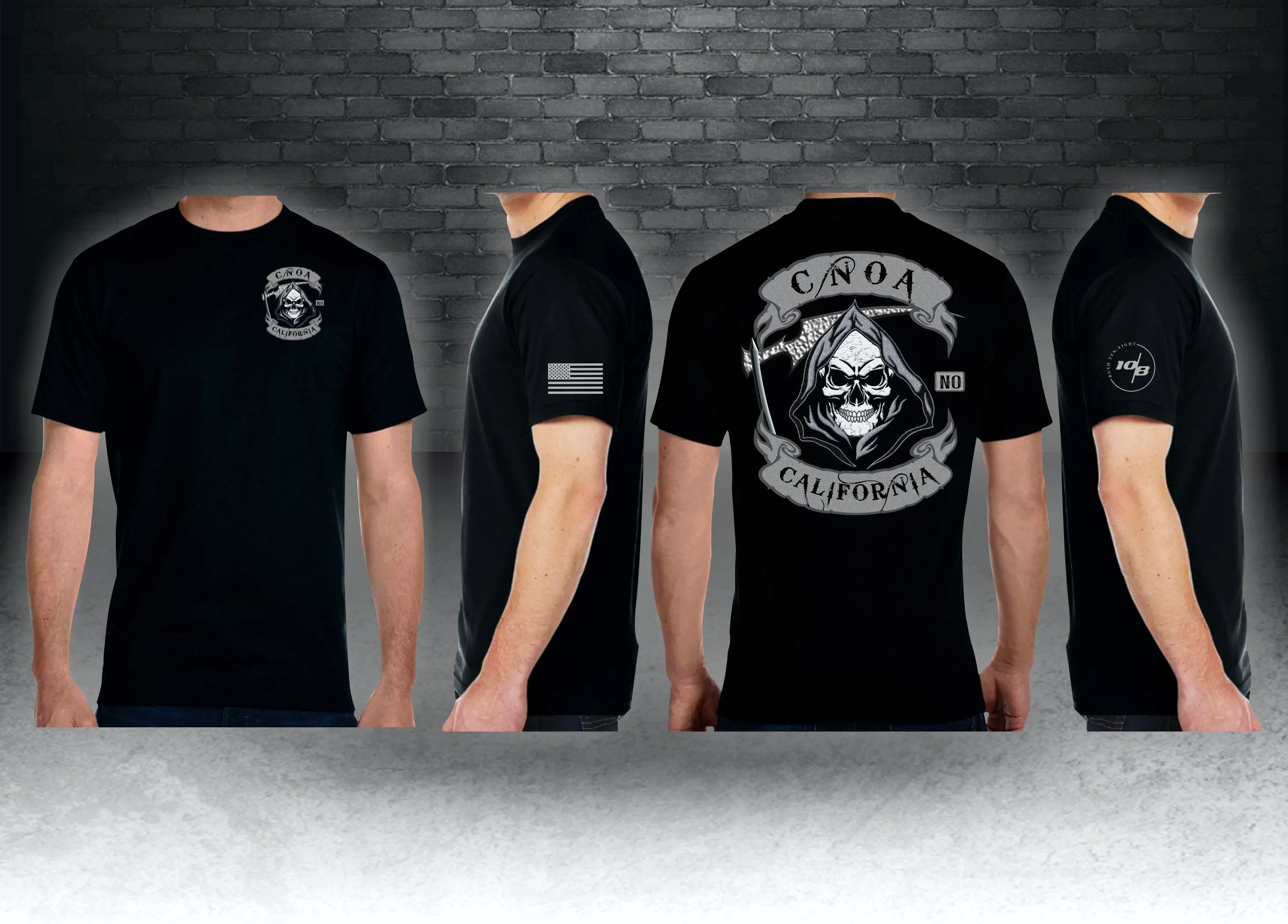 CNOA Grim Reaper Next Level Premium Fitted CVC Crew Tee