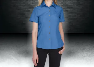 CNOA Harriton Ladies' Barbados Textured Camp Shirt - Pool Blue