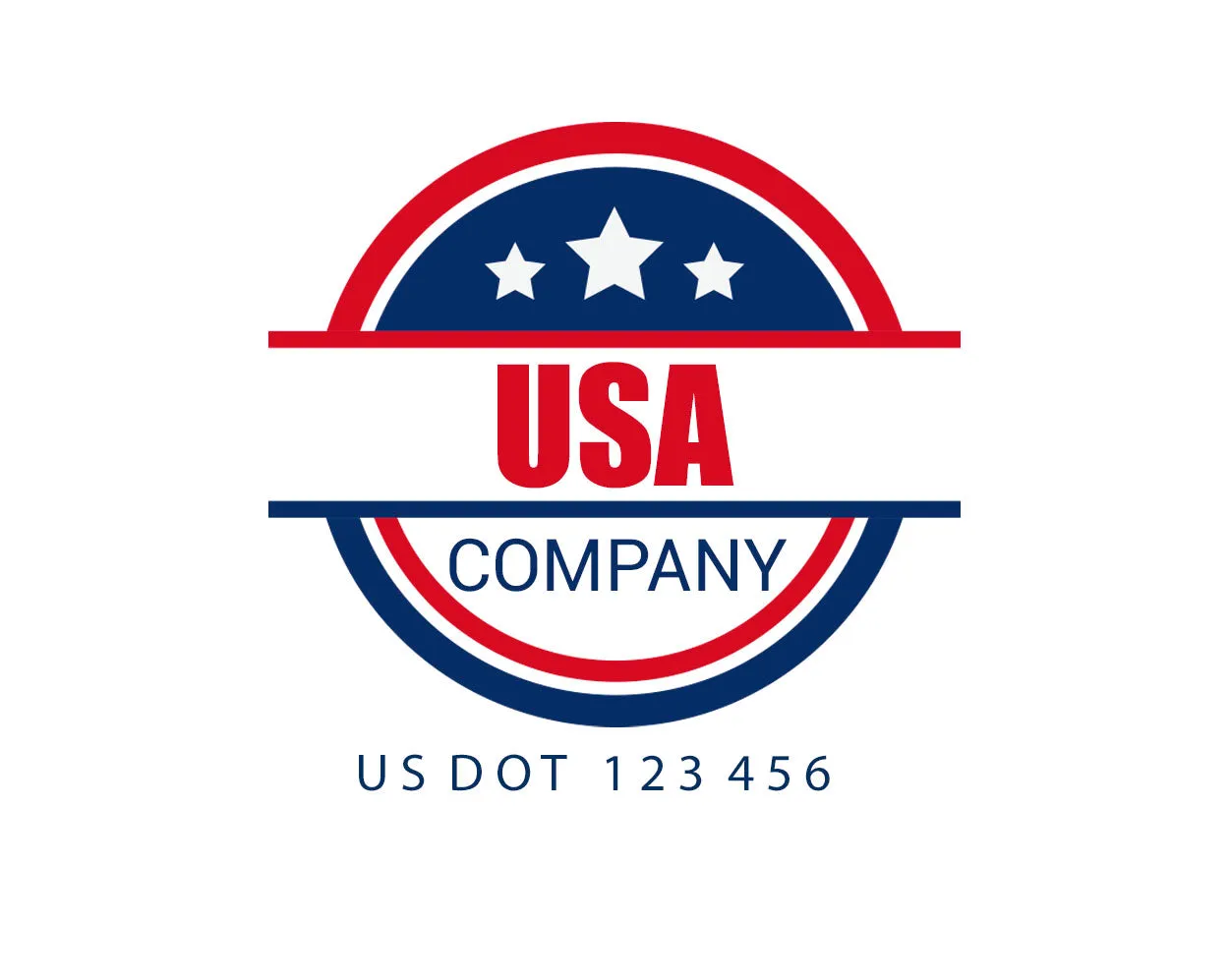 Company American  Truck Door Decal (USDOT), 2 Pack