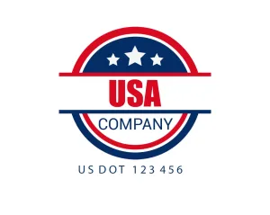 Company American  Truck Door Decal (USDOT), 2 Pack