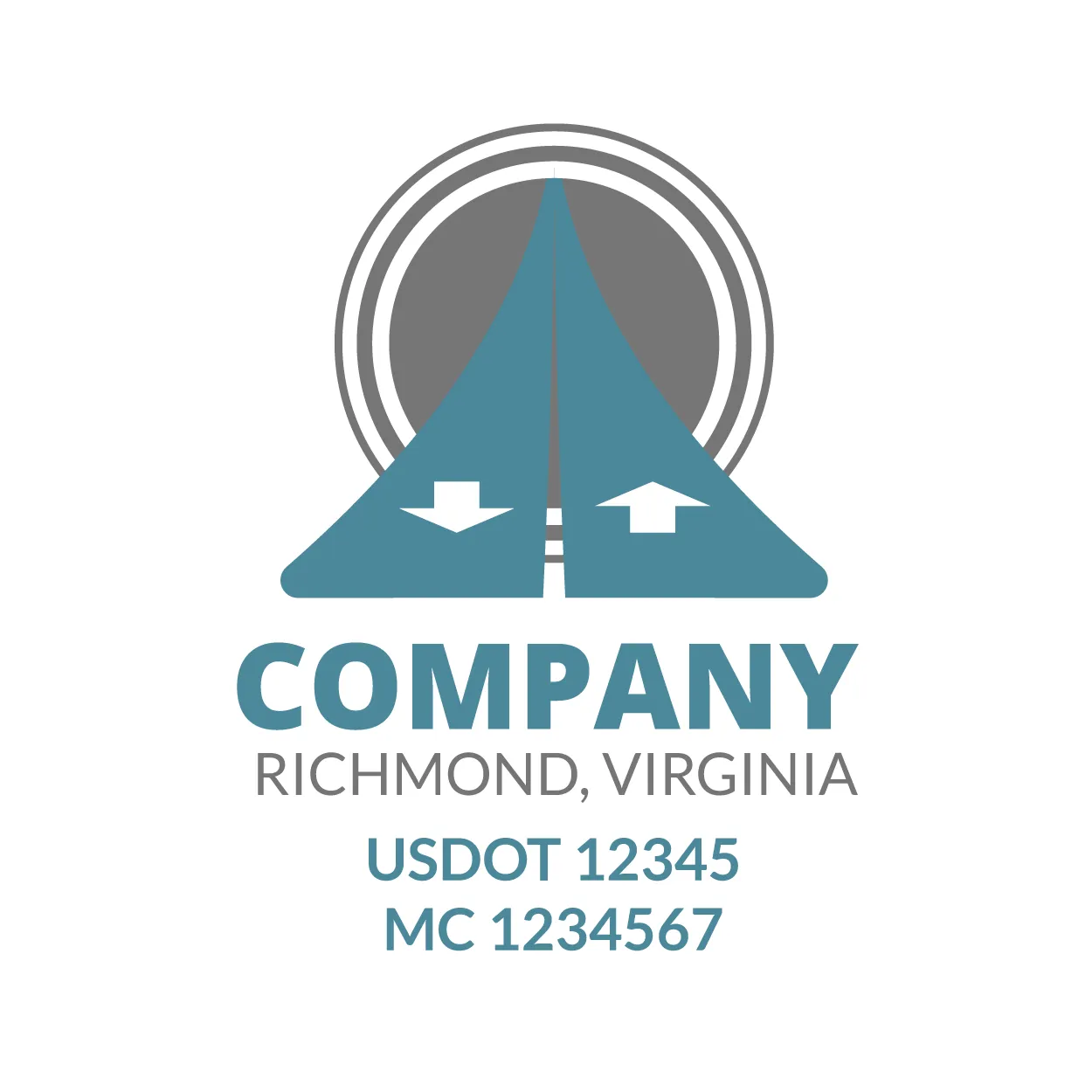 Company Name Truck Door Decal (USDOT), 2 Pack