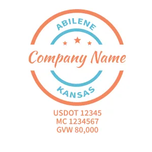 Company Name Truck Door Decal (USDOT), 2 Pack