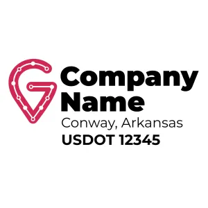 Company Name Truck Door Decal (USDOT), 2 Pack