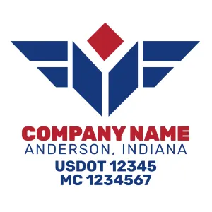 Company Name Truck Door Decal (USDOT), 2 Pack