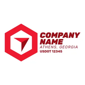 Company Name Truck Door Decal (USDOT), 2 Pack